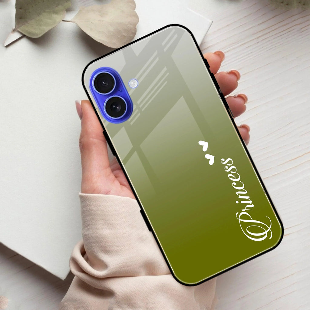 Customize Name Gradient Glass Case Cover