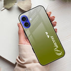 Customize Name Gradient Glass Case Cover