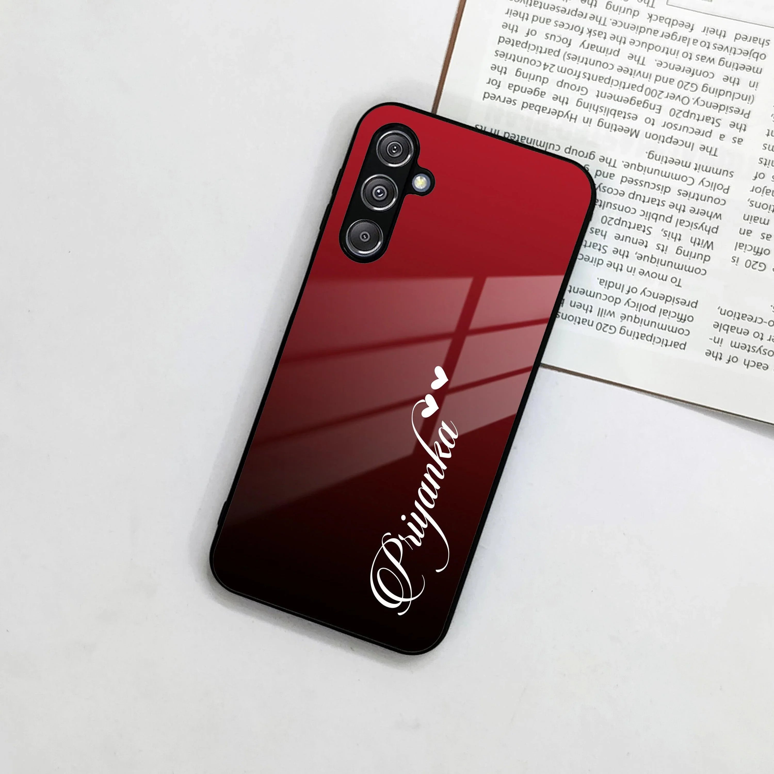 Customize Name Gradient Glass Case Cover Red Wine For Samsung - ShopOnCliQ