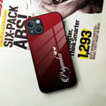 Customize Name Gradient Glass Case Cover Red Wine For iPhone - ShopOnCliQ