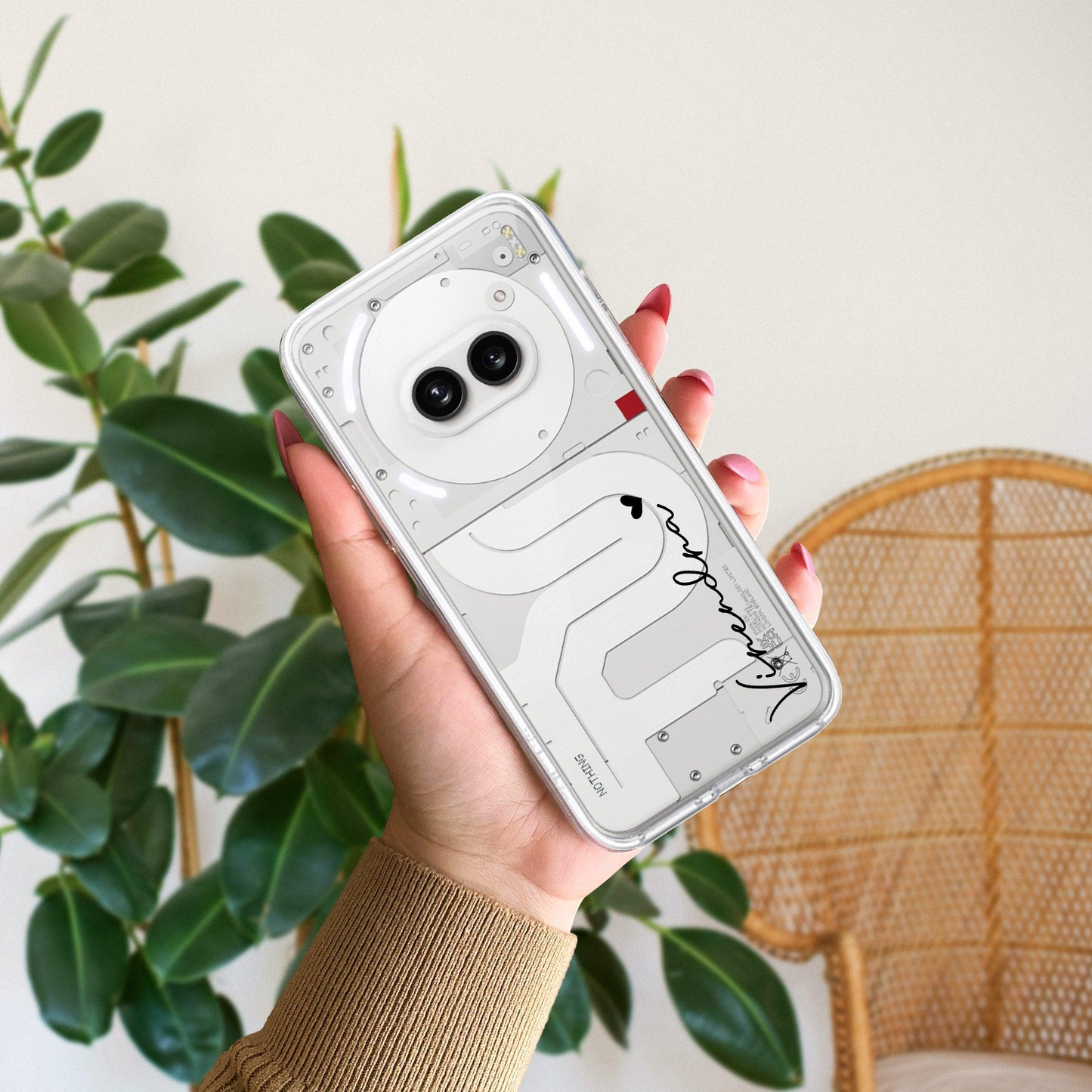 Customize Name Anti Yellow Clear Phone Case For Nothing - ShopOnCliQ