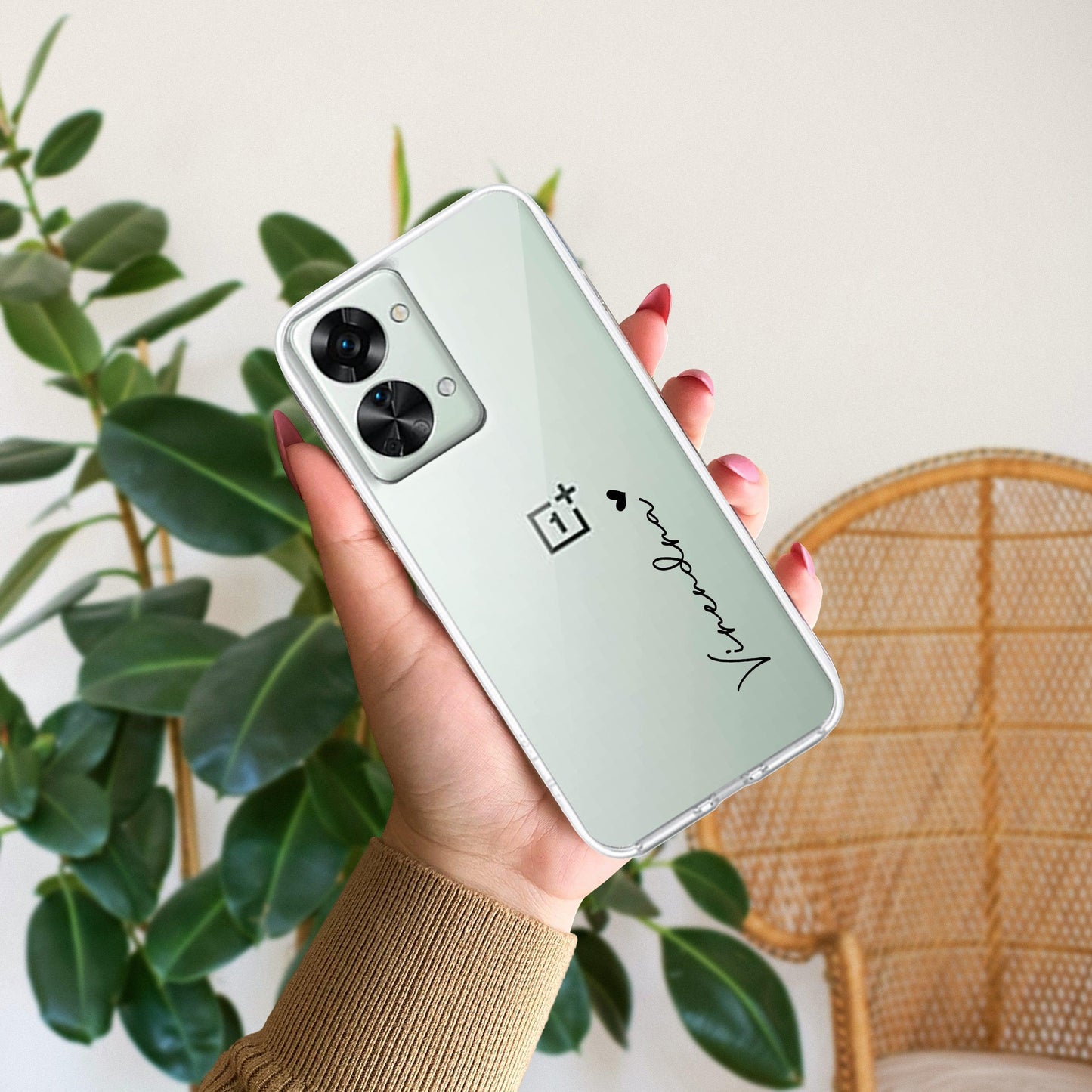 Customize Name Transparent Silicon Case For OnePlus