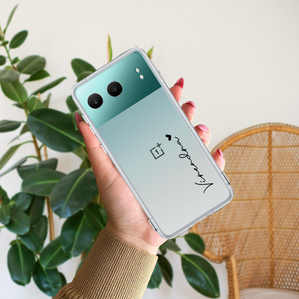 Customize Name Transparent Silicon Case For OnePlus Nord 4 5G