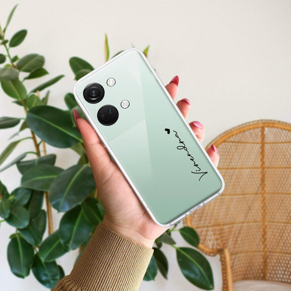 Customize Name Transparent Silicon Case For OnePlus