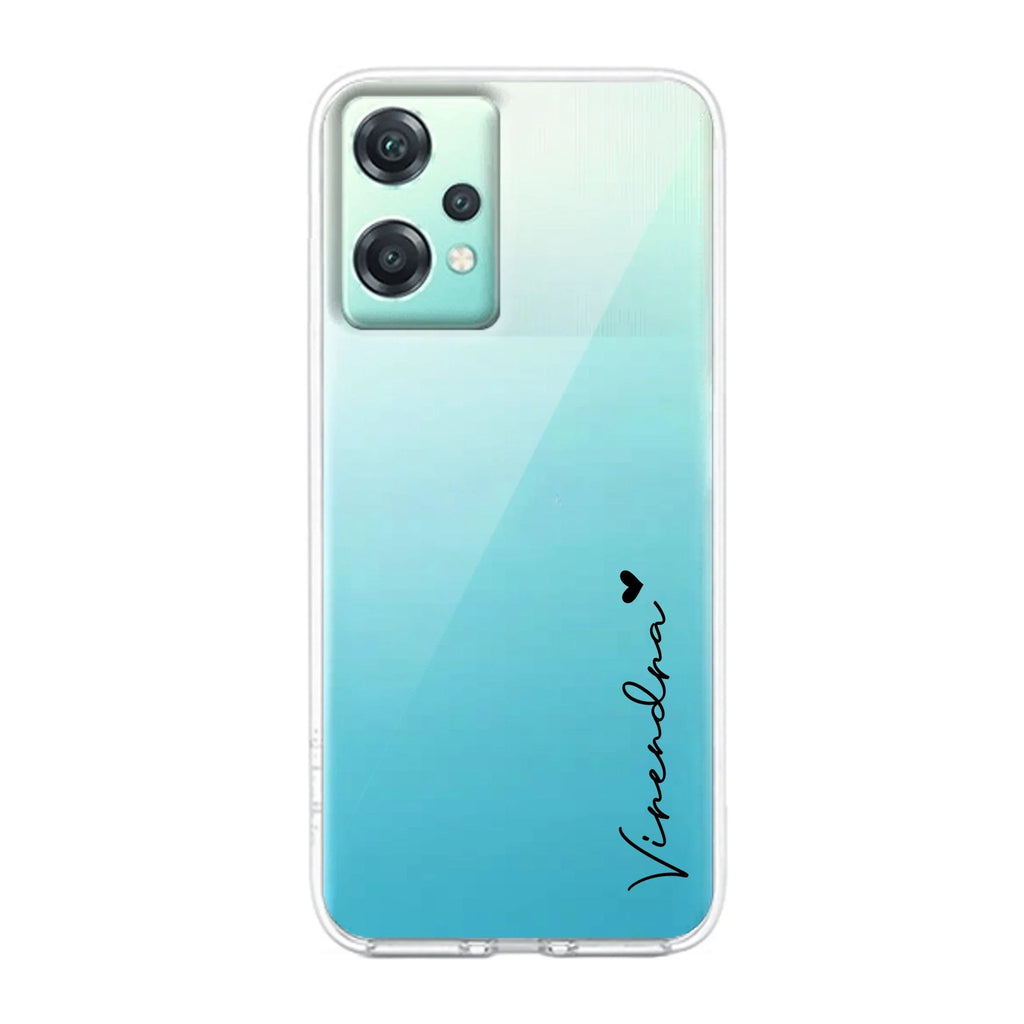 Customize Name Transparent Silicon Case For OnePlus