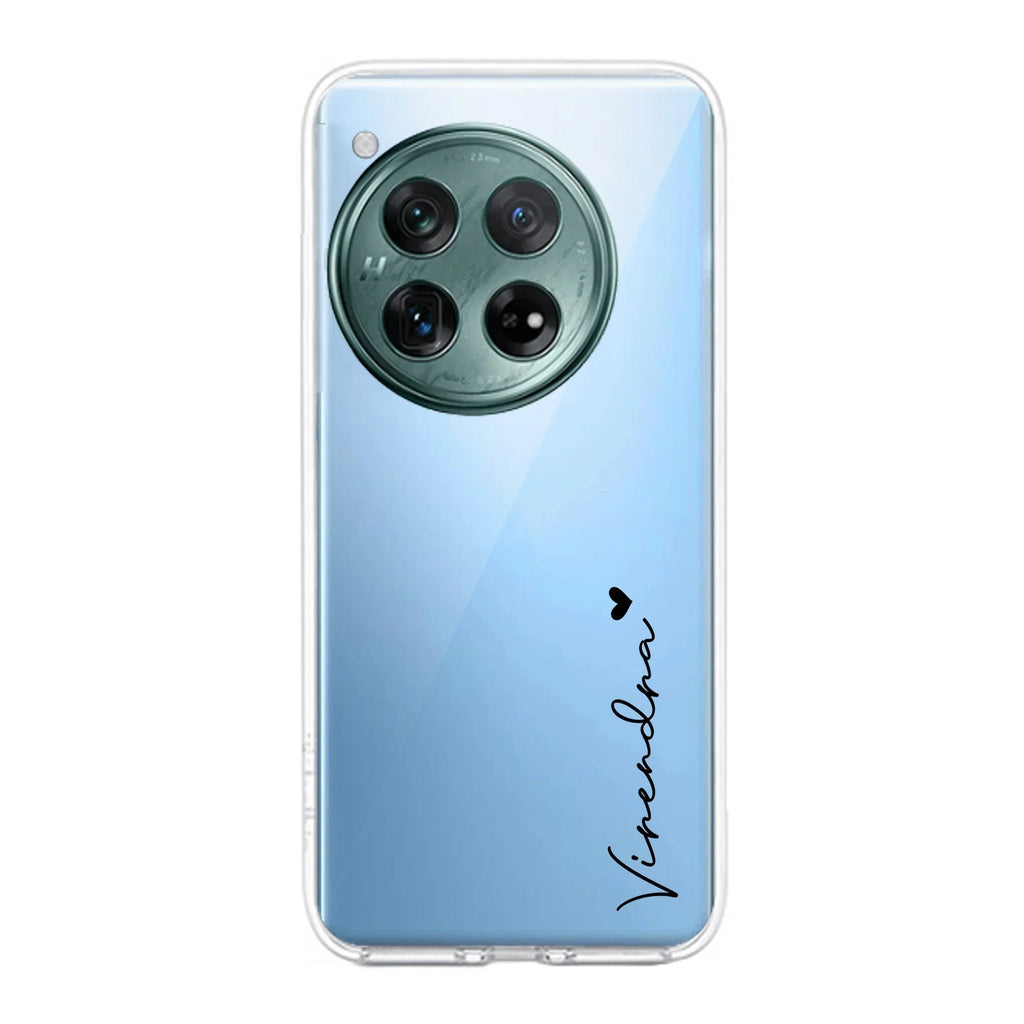 Customize Name Transparent Silicon Case For OnePlus 12R 5G