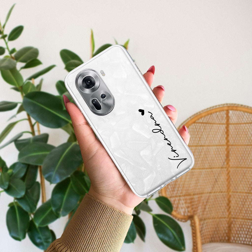 Customize Name Transparent Silicon Case For Oppo Reno 11 5G
