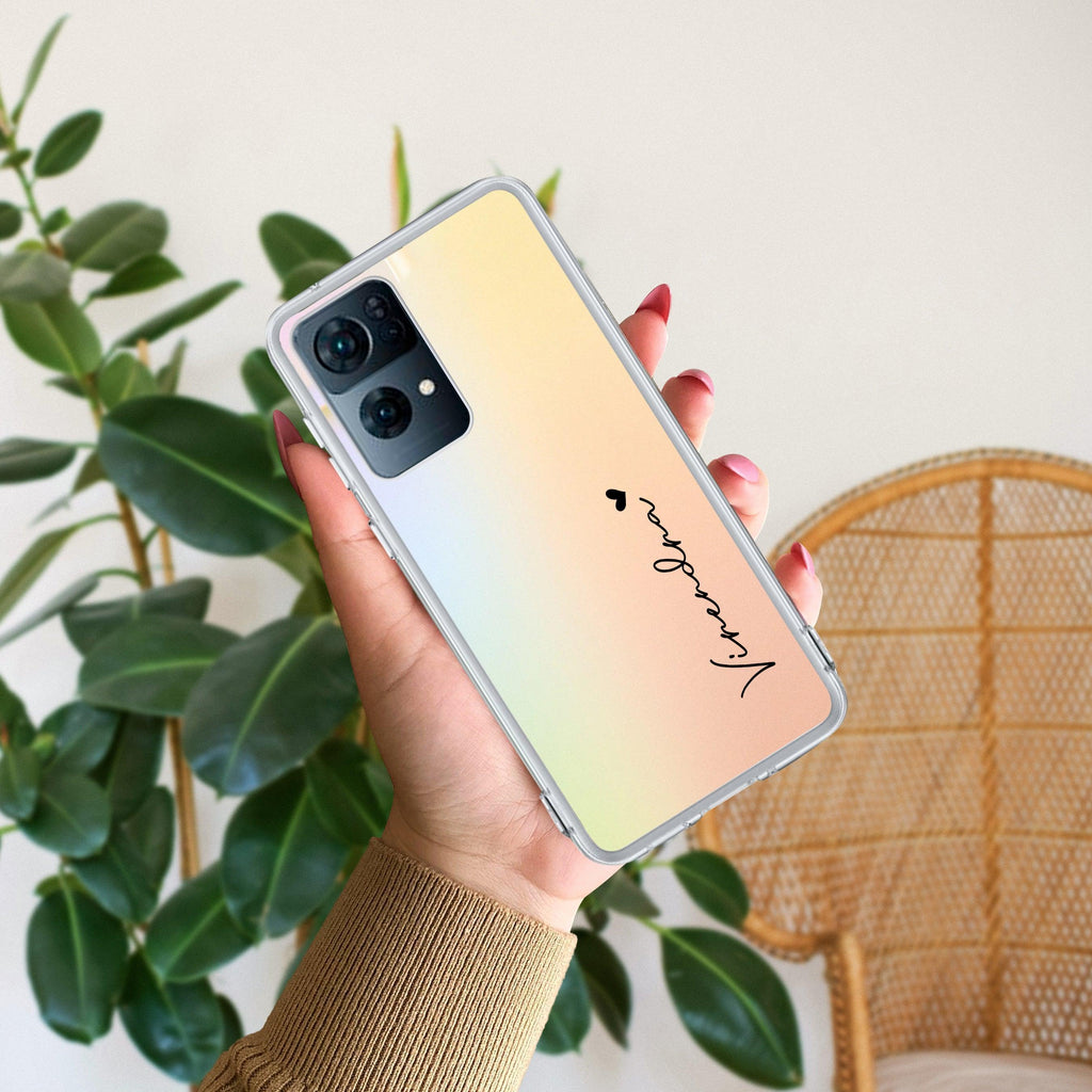 Customize Name Transparent Silicon Case For Oppo Reno 7 Pro 5G