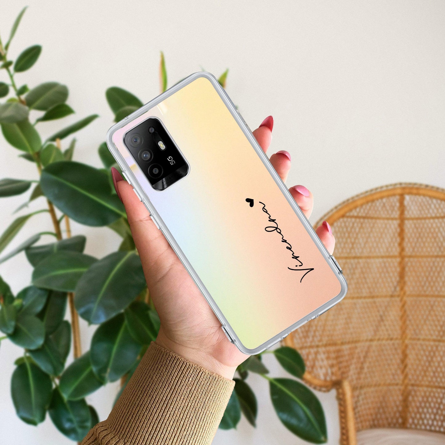 Customize Name Anti Yellow Clear Phone Case For Oppo - ShopOnCliQ