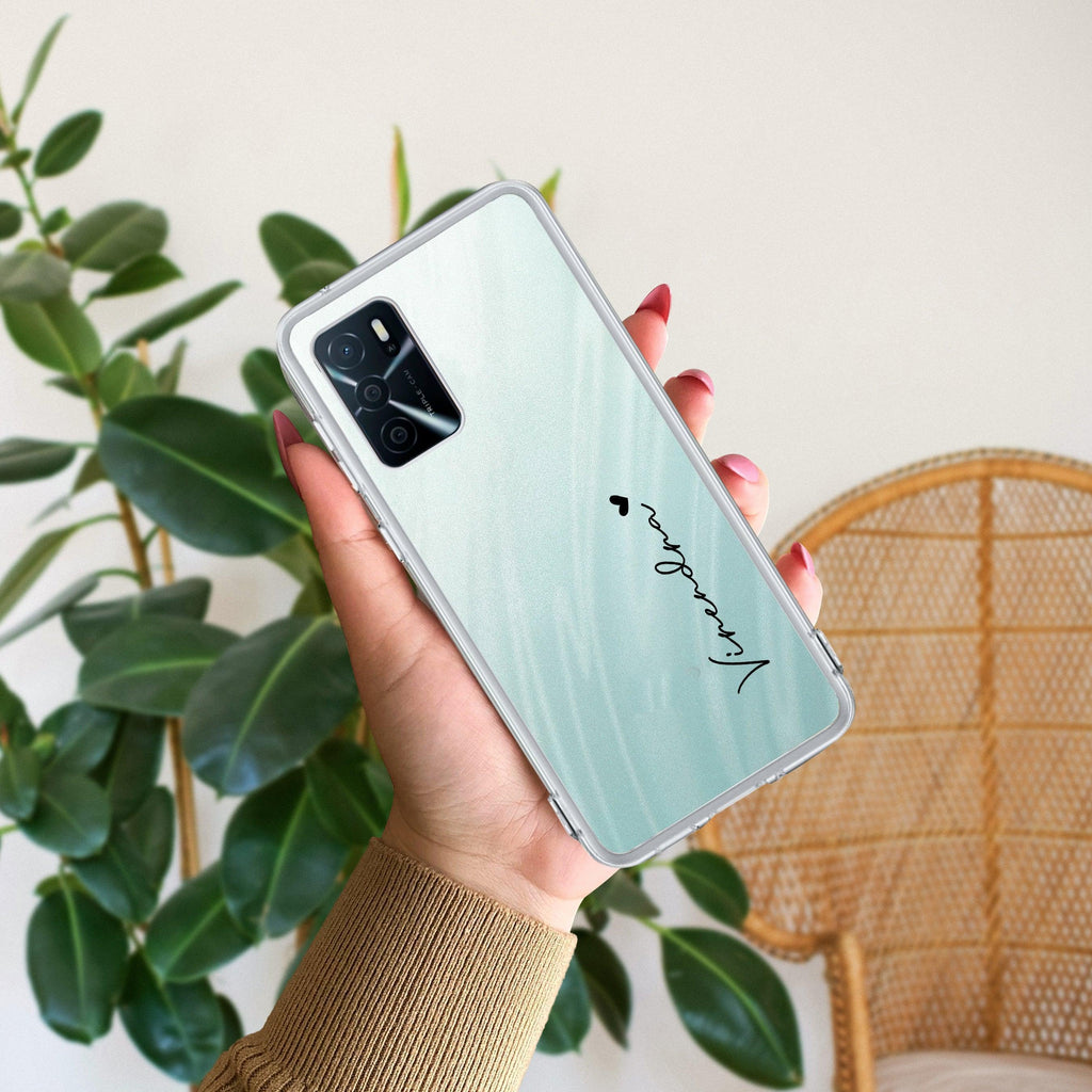 Customize Name Transparent Silicon Case For Oppo A17
