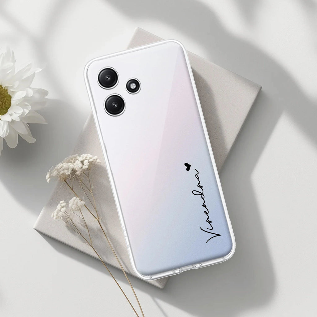 Customize Name Transparent Silicon Case For Redmi Note 13 Pro 5G