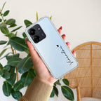 Customize Name Transparent Silicon Case For Redmi Note 13 Pro Plus 5G