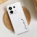Customize Name Transparent Silicon Case For Redmi Note 14 5G
