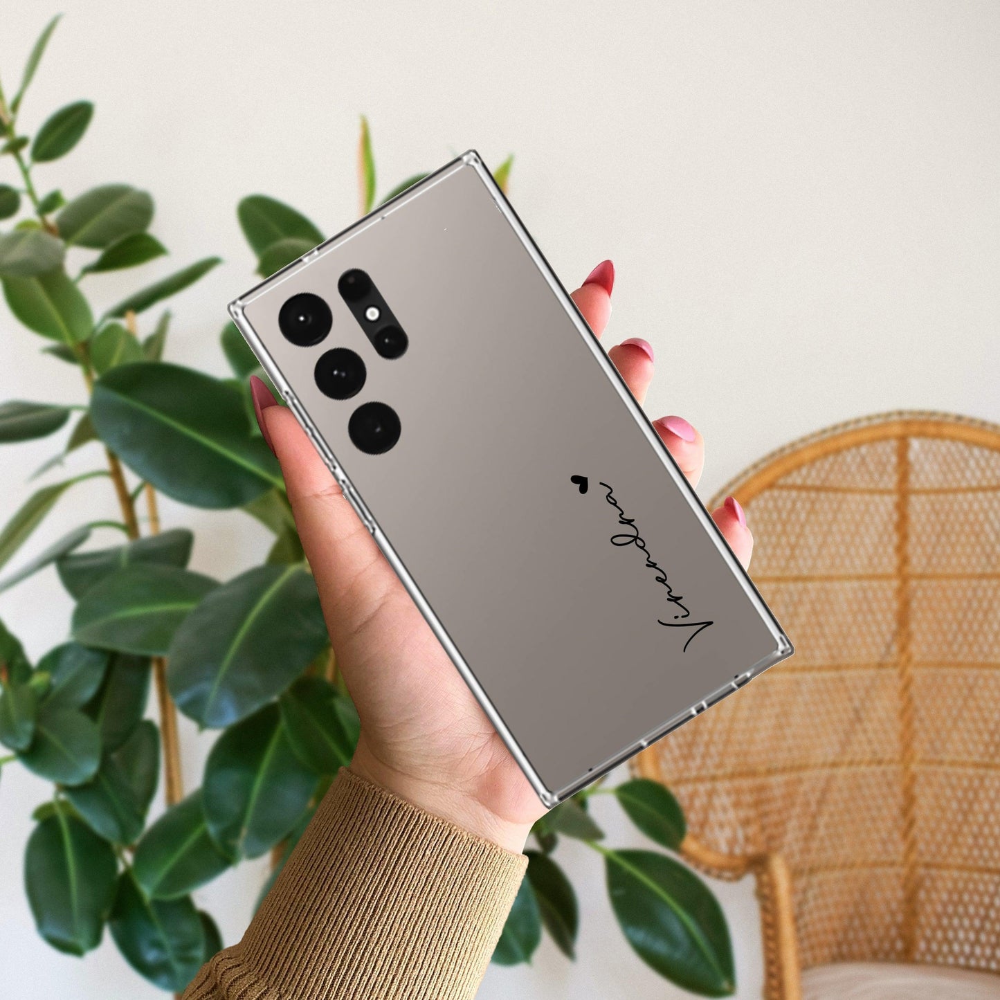 Customize Name Anti Yellow Clear Phone Case For Samsung - ShopOnCliQ