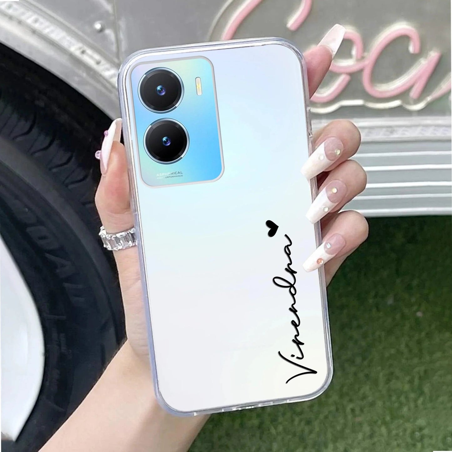 Customize Name Anti Yellow Clear Phone Case For Vivo - ShopOnCliQ
