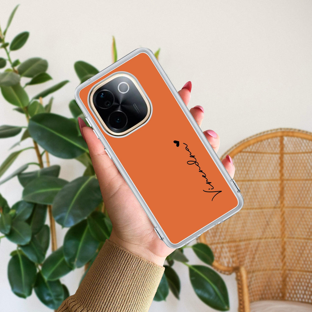 Customize Name Transparent Silicon Case For Vivo