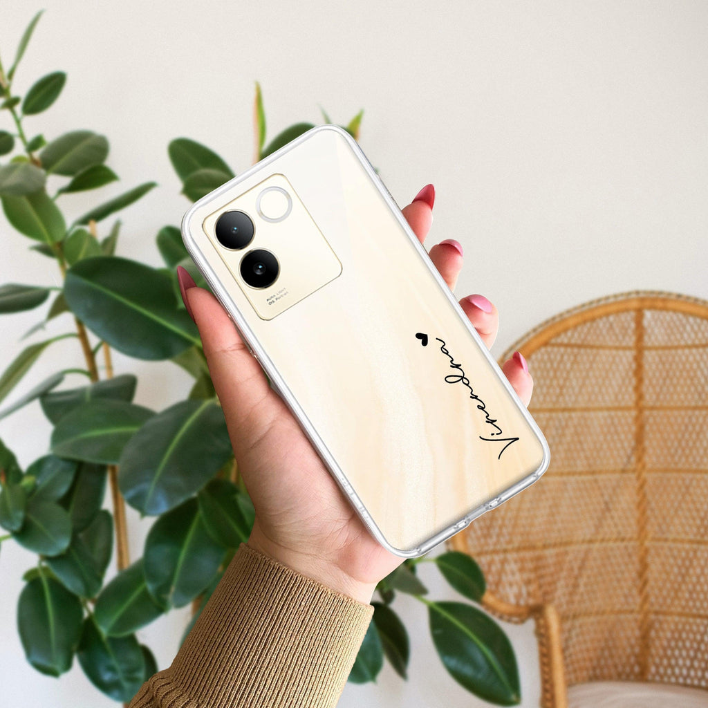Customize Name Transparent Silicon Case For Vivo