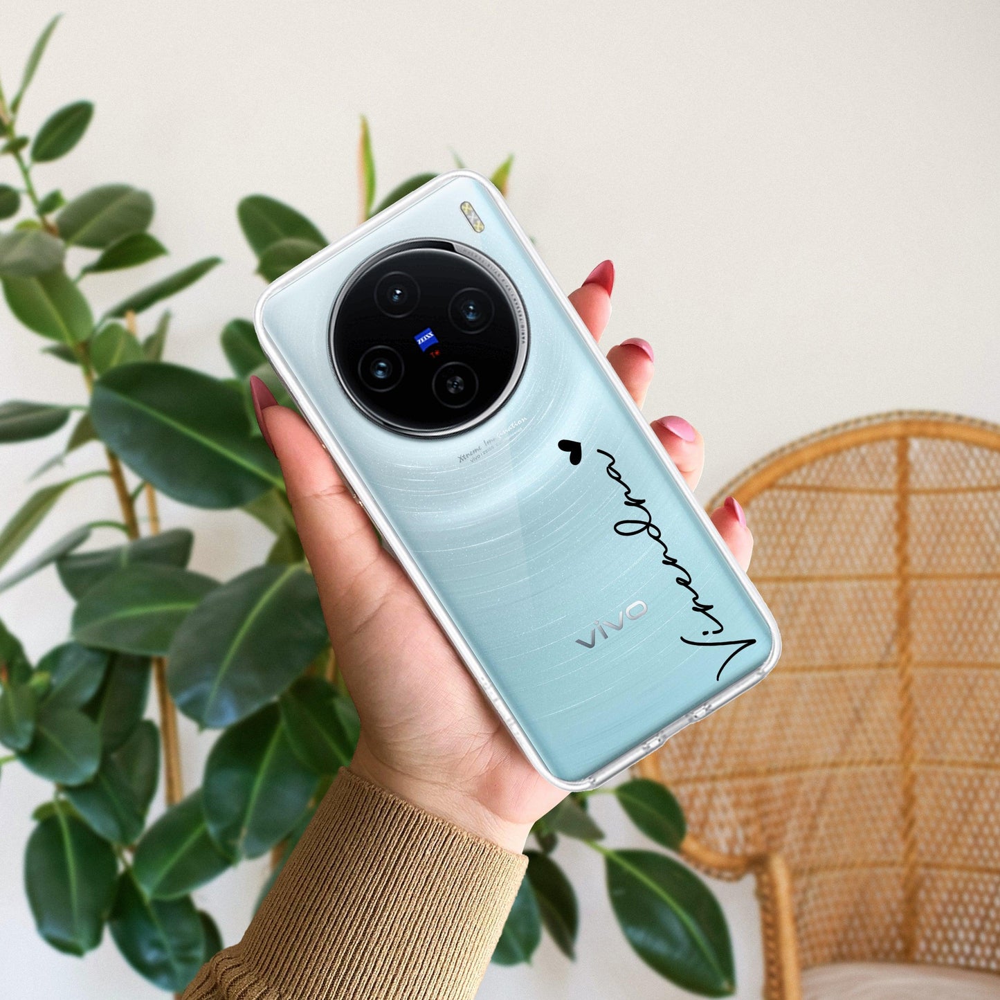 Customize Name Transparent Silicon Case For Vivo