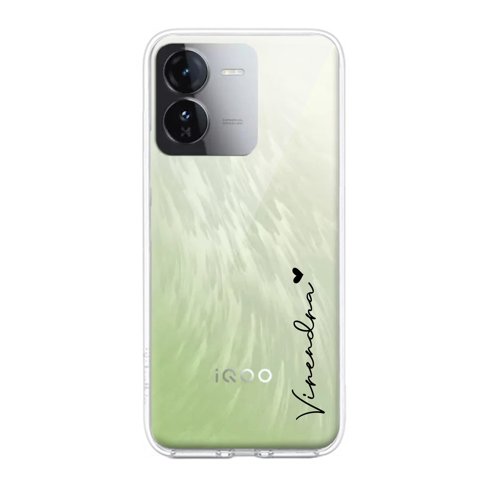 Customize Name Transparent Silicon Case For iQOO ShopOnCliQ