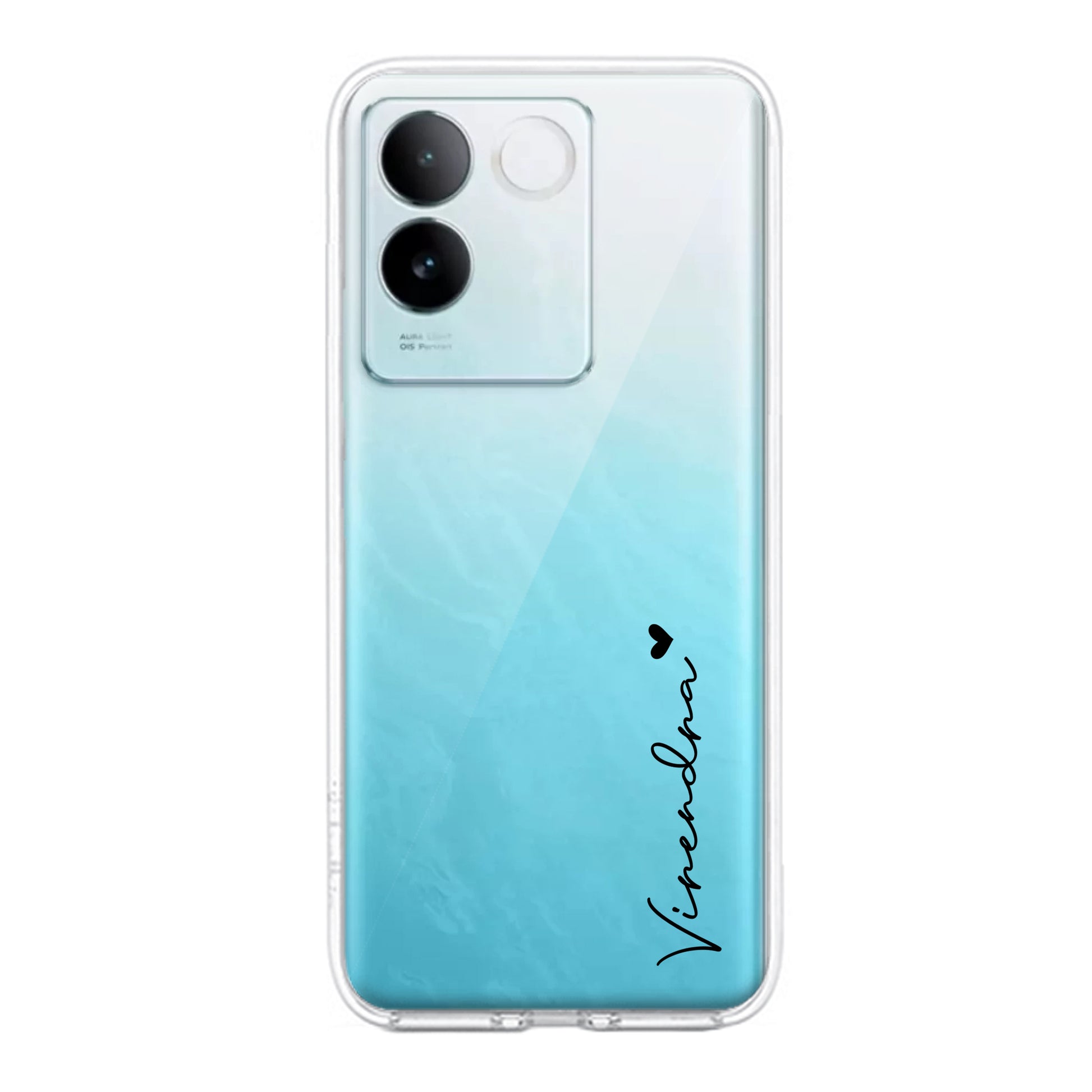 Customize Name Transparent Silicon Case For iQOO ShopOnCliQ