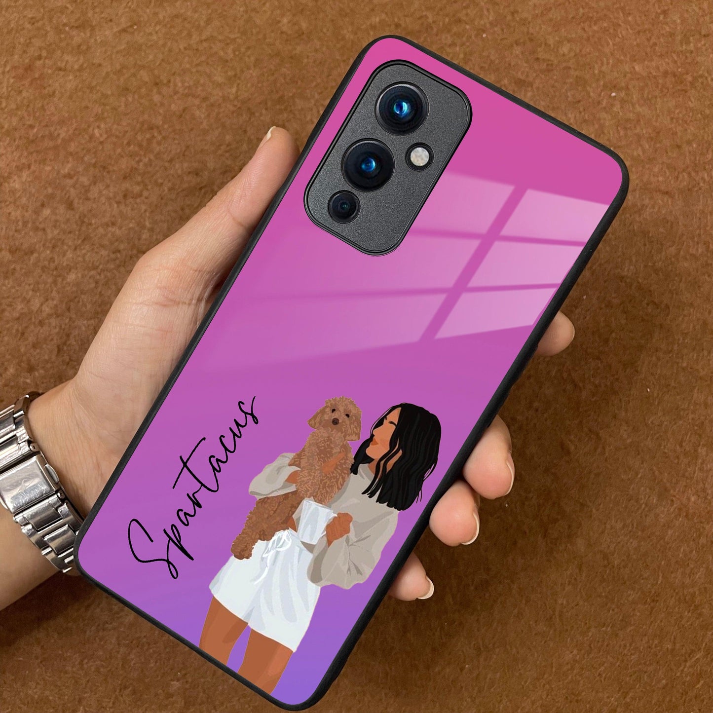 Customize Pet Name Glass Case For OnePlus