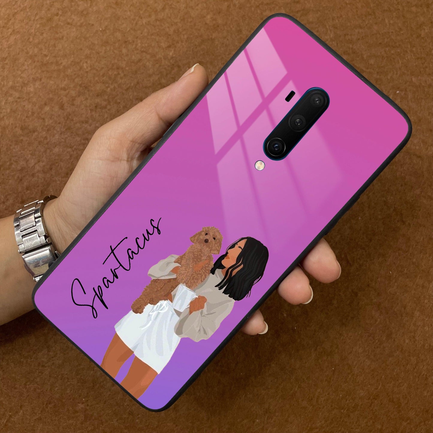 Customize Pet Name Glass Case For OnePlus