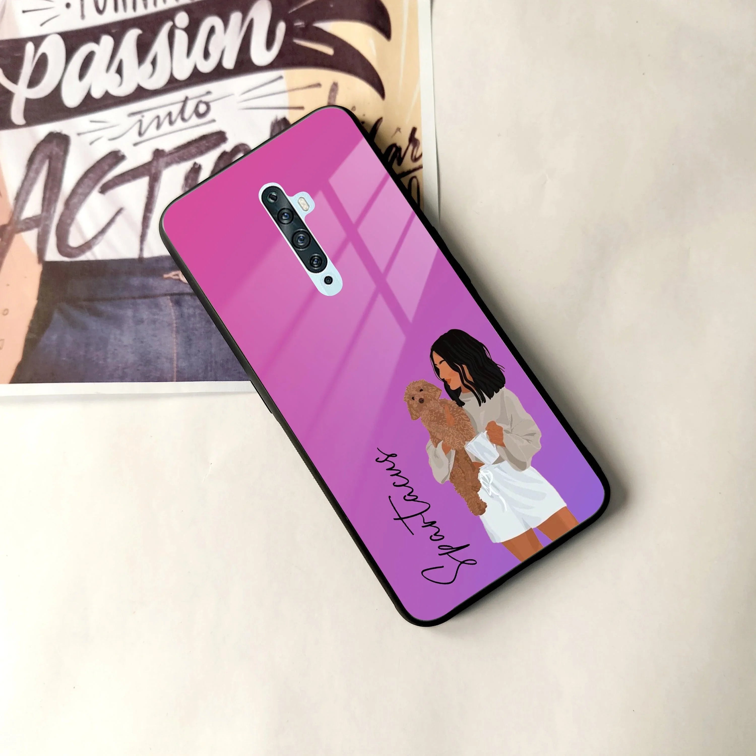 Customize Pet Name Glass Case For Oppo - ShopOnCliQ