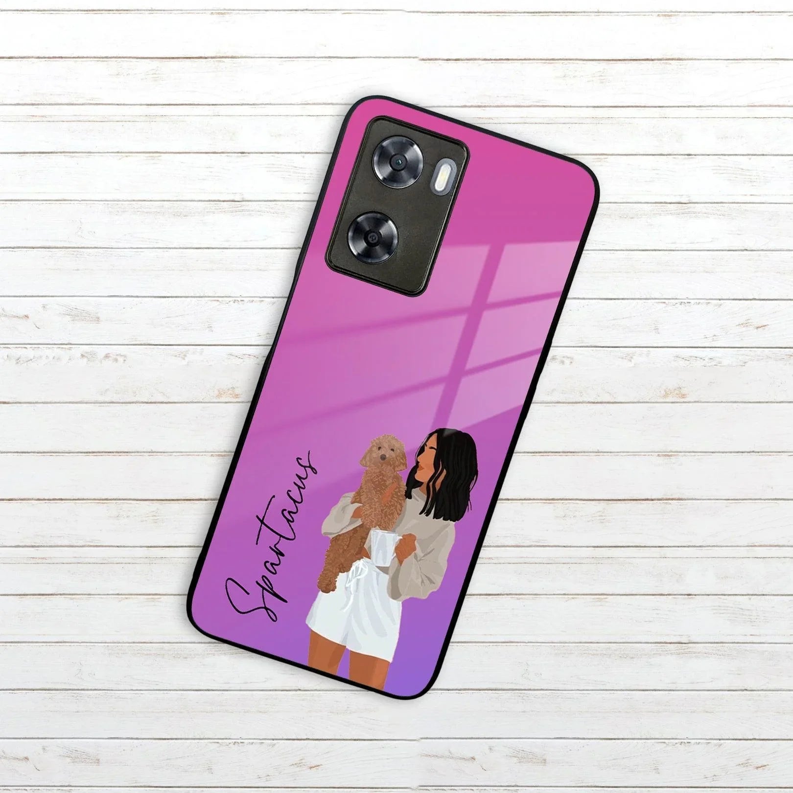 Customize Pet Name Glass Case For Oppo - ShopOnCliQ