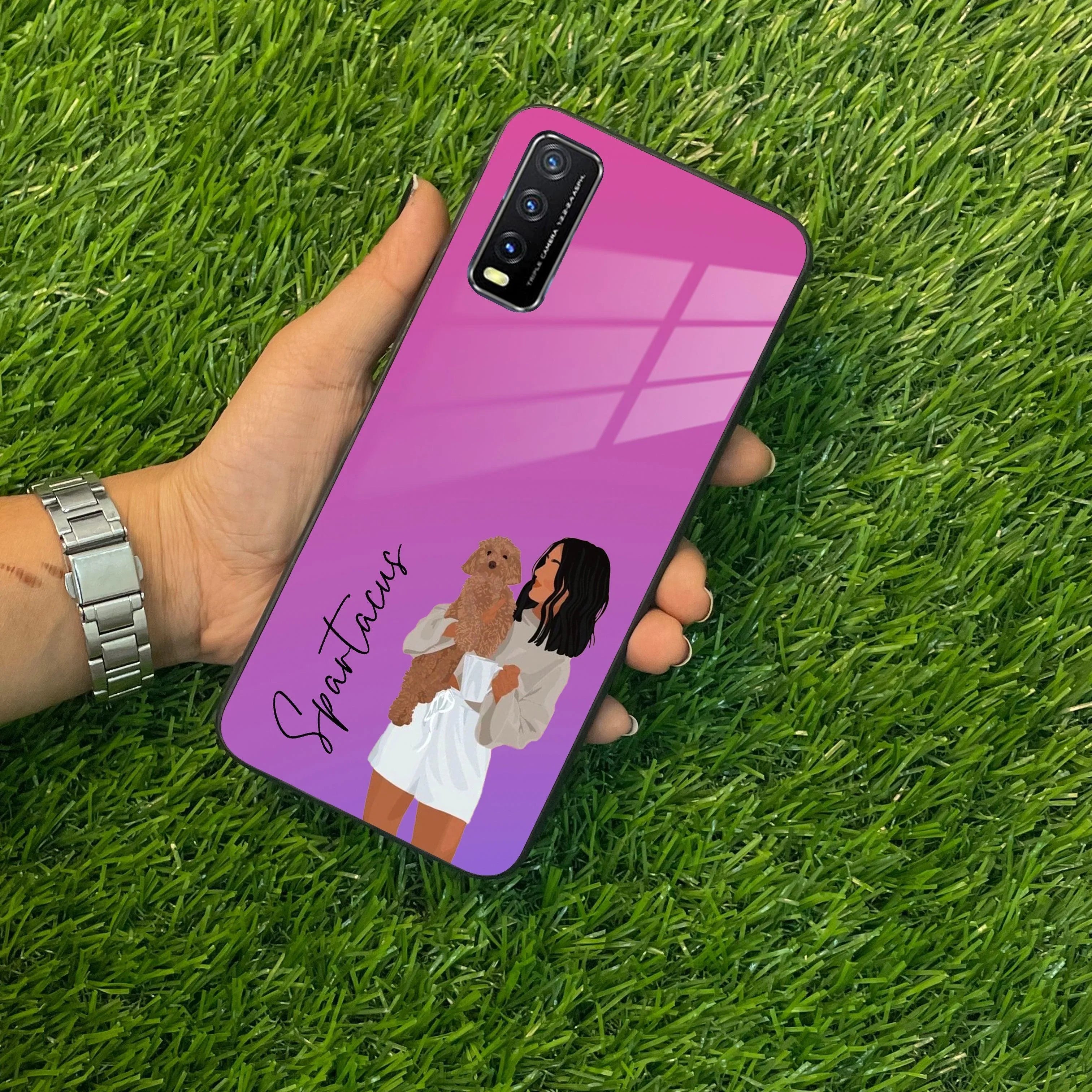 Customize Pet Name Glass Case For Vivo - ShopOnCliQ