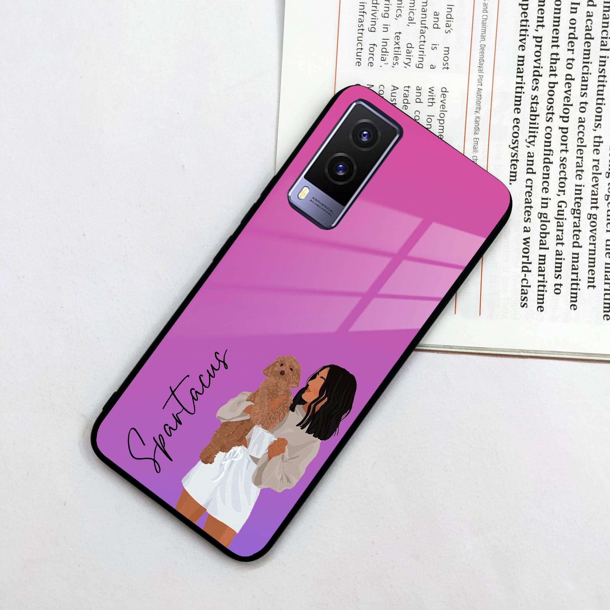 Customize Pet Name Glass Case For Vivo ShopOnCliQ