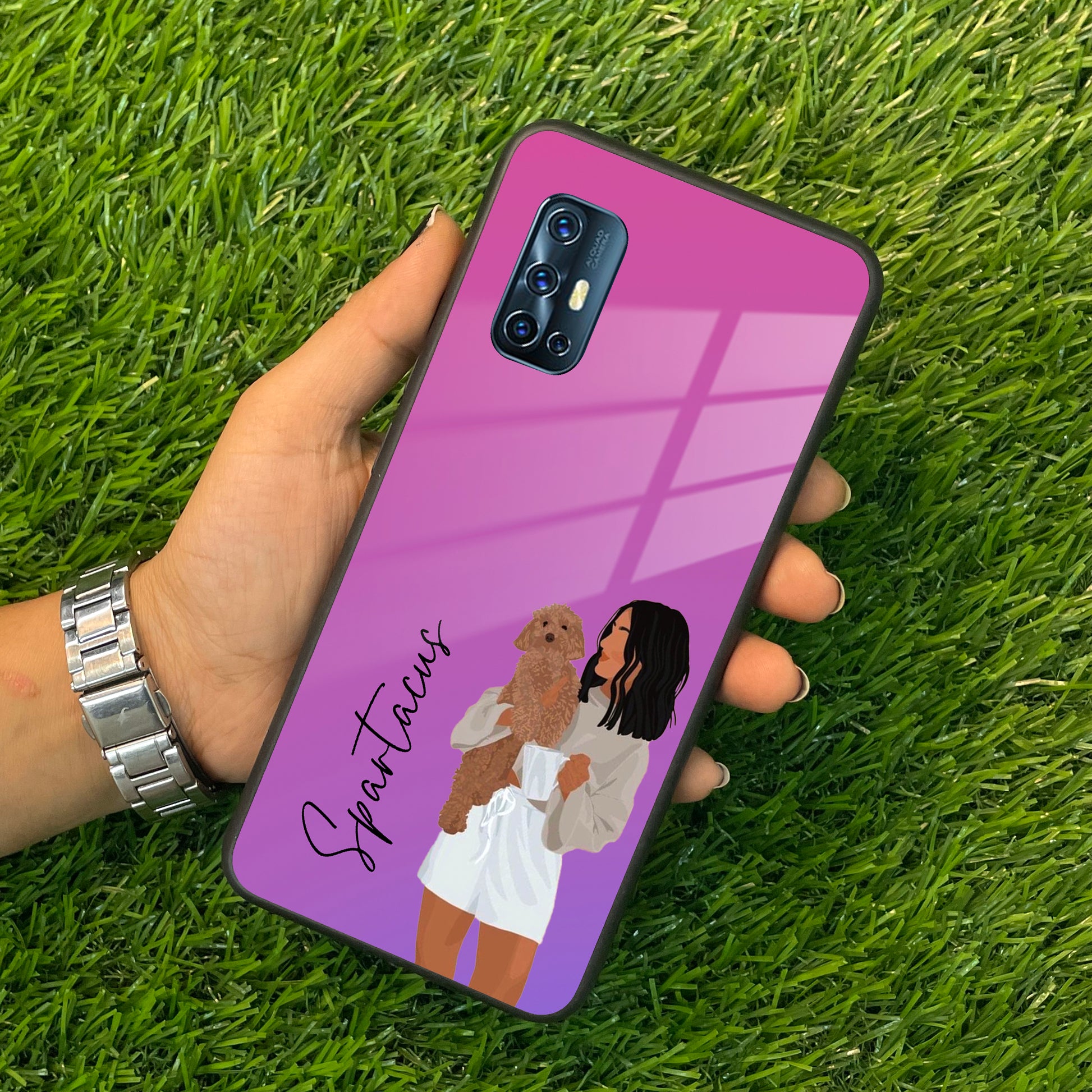 Customize Pet Name Glass Case For Vivo ShopOnCliQ