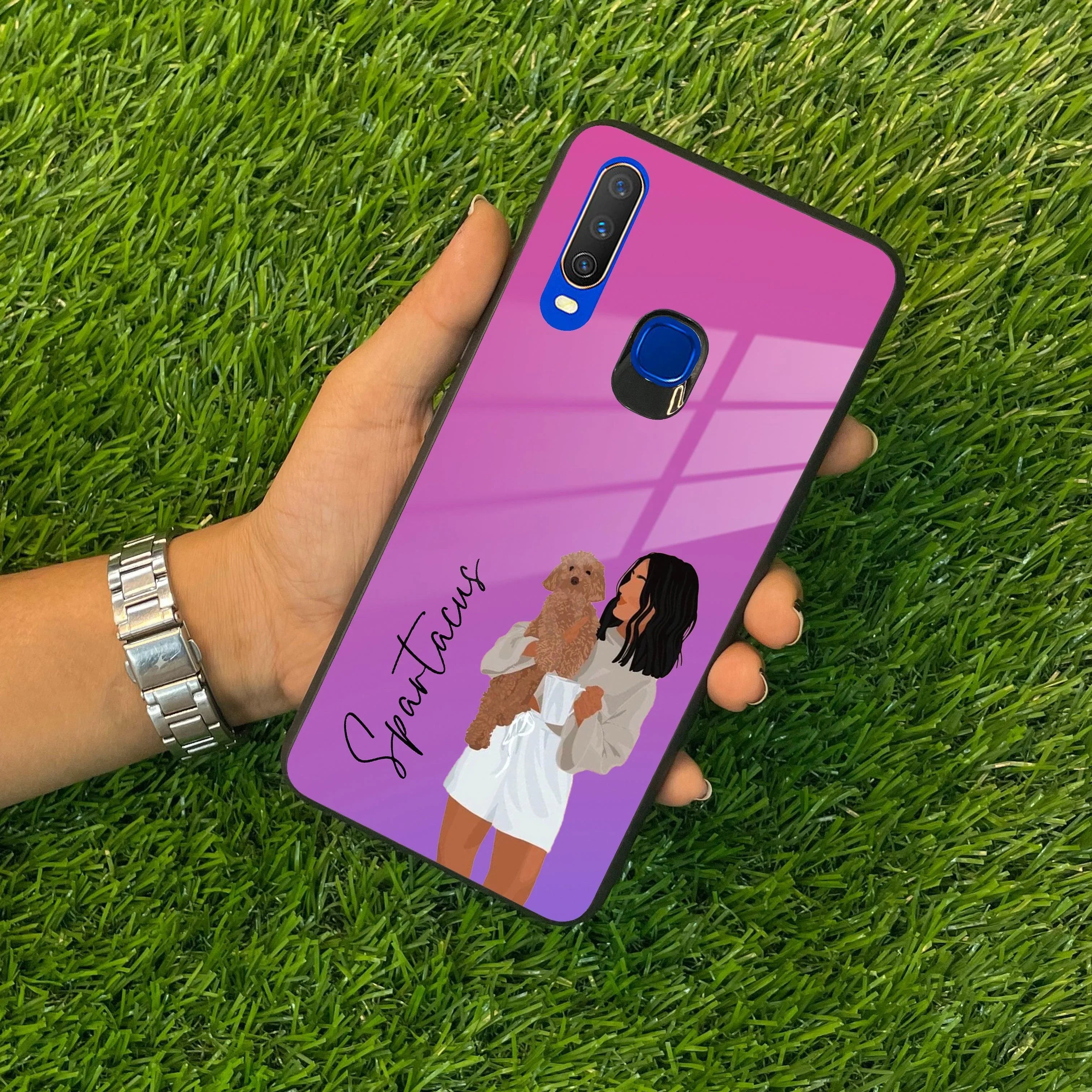 Customize Pet Name Glass Case For Vivo - ShopOnCliQ