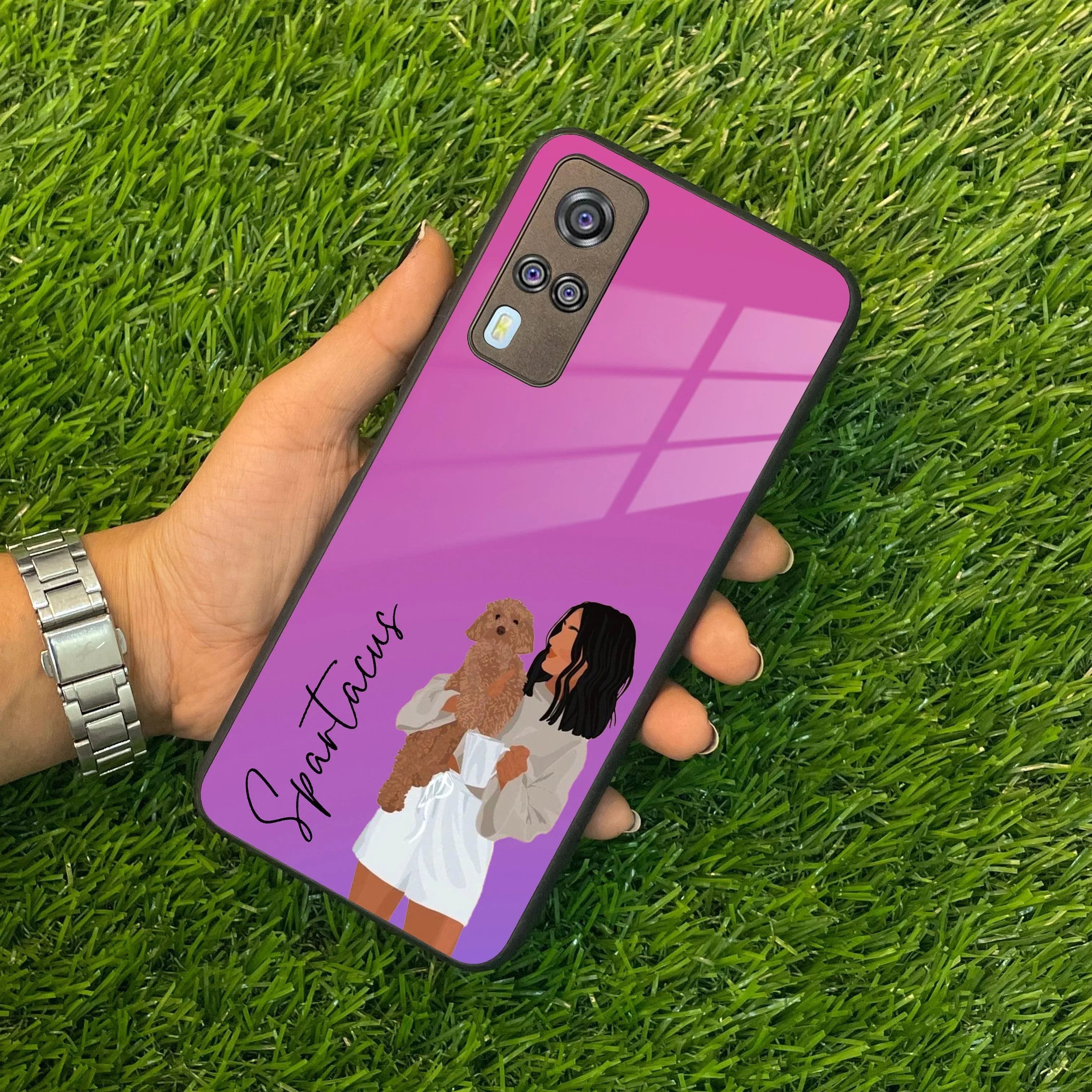 Customize Pet Name Glass Case For Vivo - ShopOnCliQ