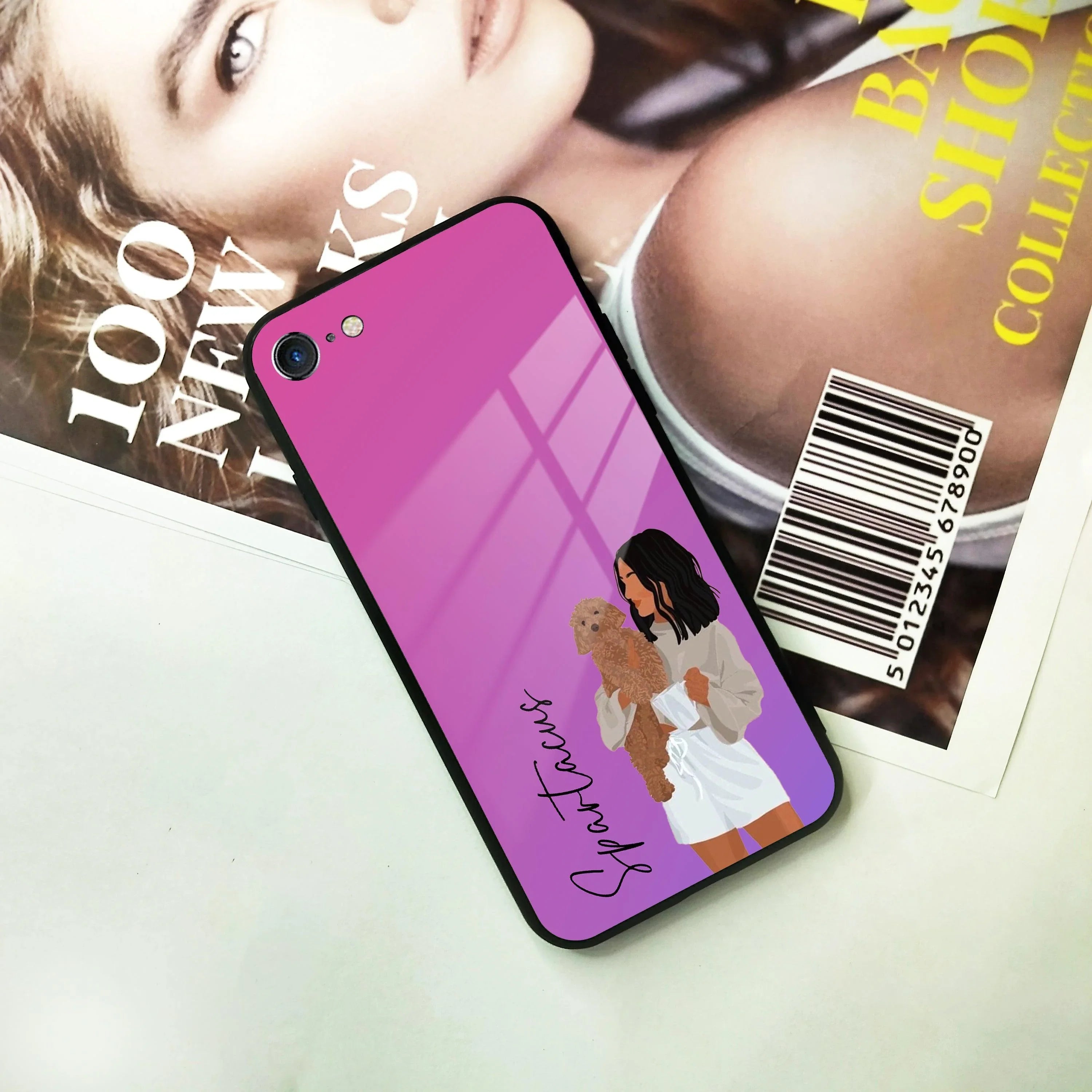 Customize Pet Name Glass Case For iPhone - ShopOnCliQ