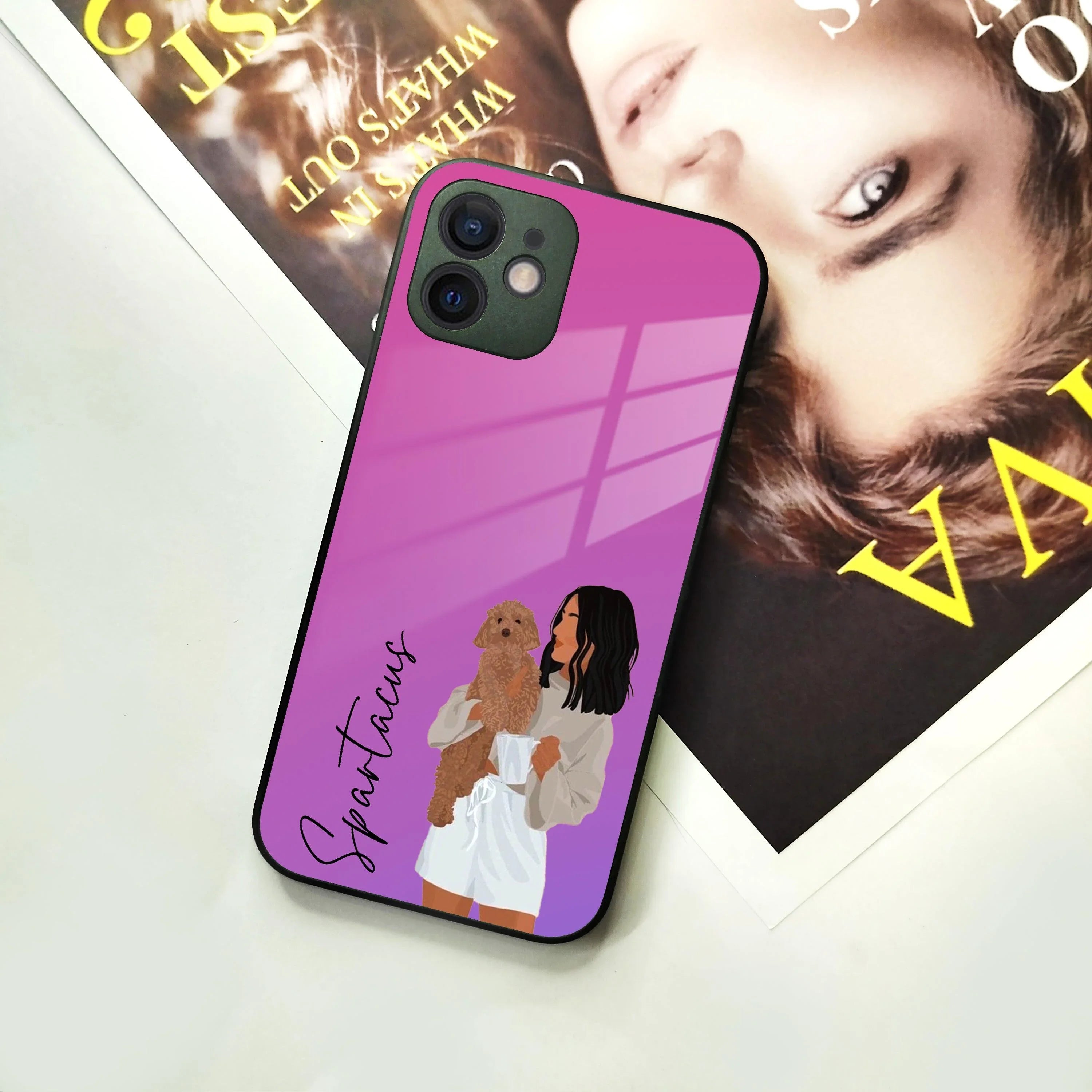 Customize Pet Name Glass Case For iPhone - ShopOnCliQ