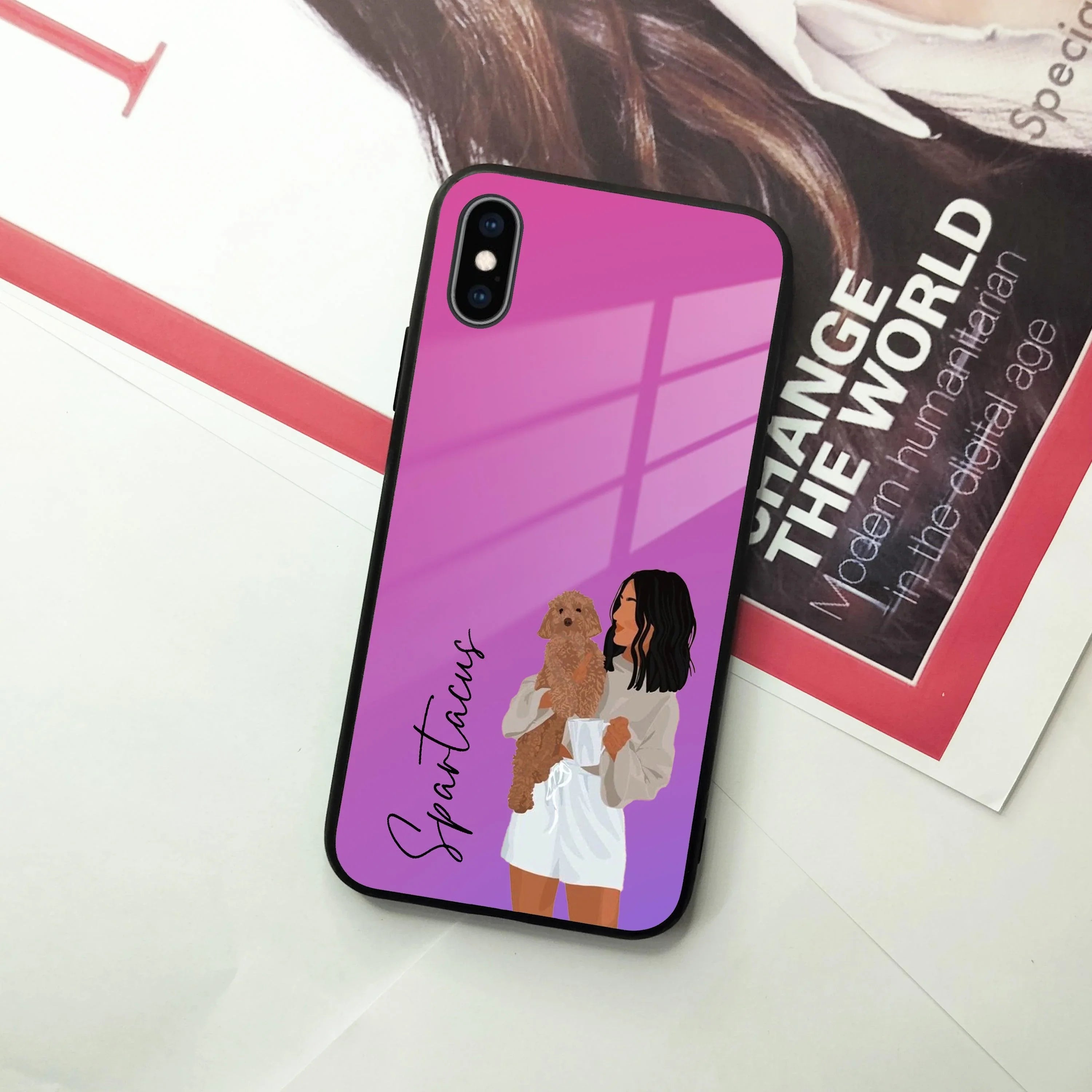 Customize Pet Name Glass Case For iPhone - ShopOnCliQ