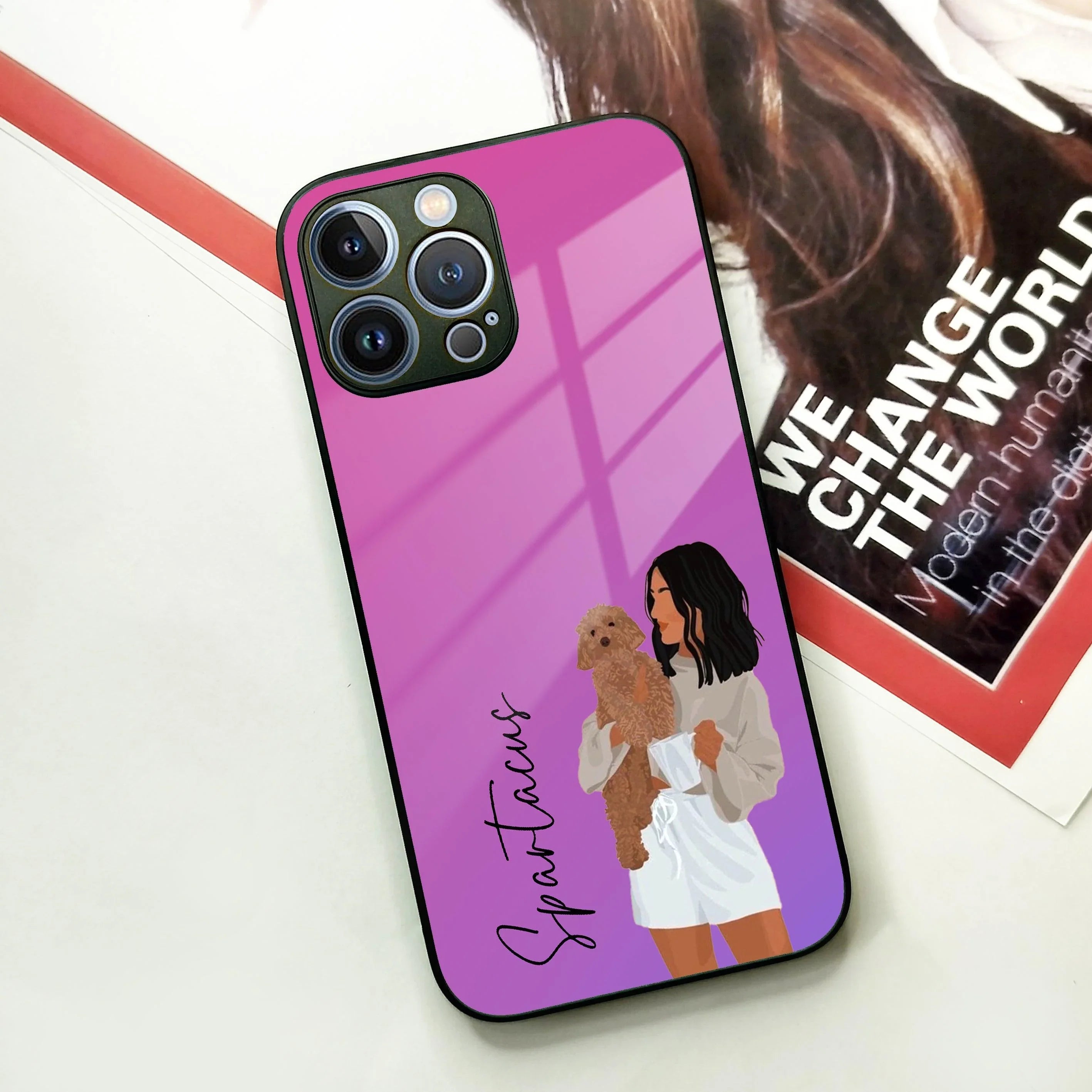 Customize Pet Name Glass Case For iPhone - ShopOnCliQ