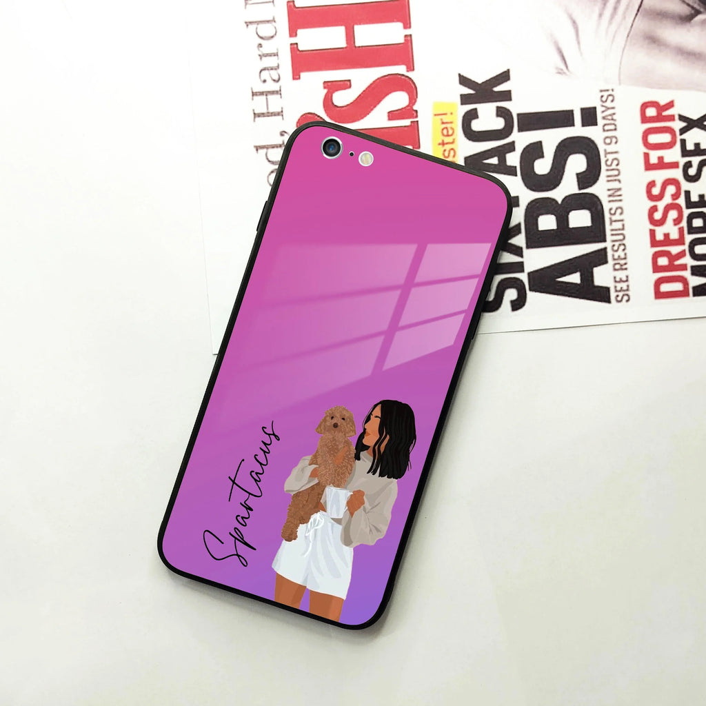 Customize Pet Name Glass Case For iPhone - ShopOnCliQ