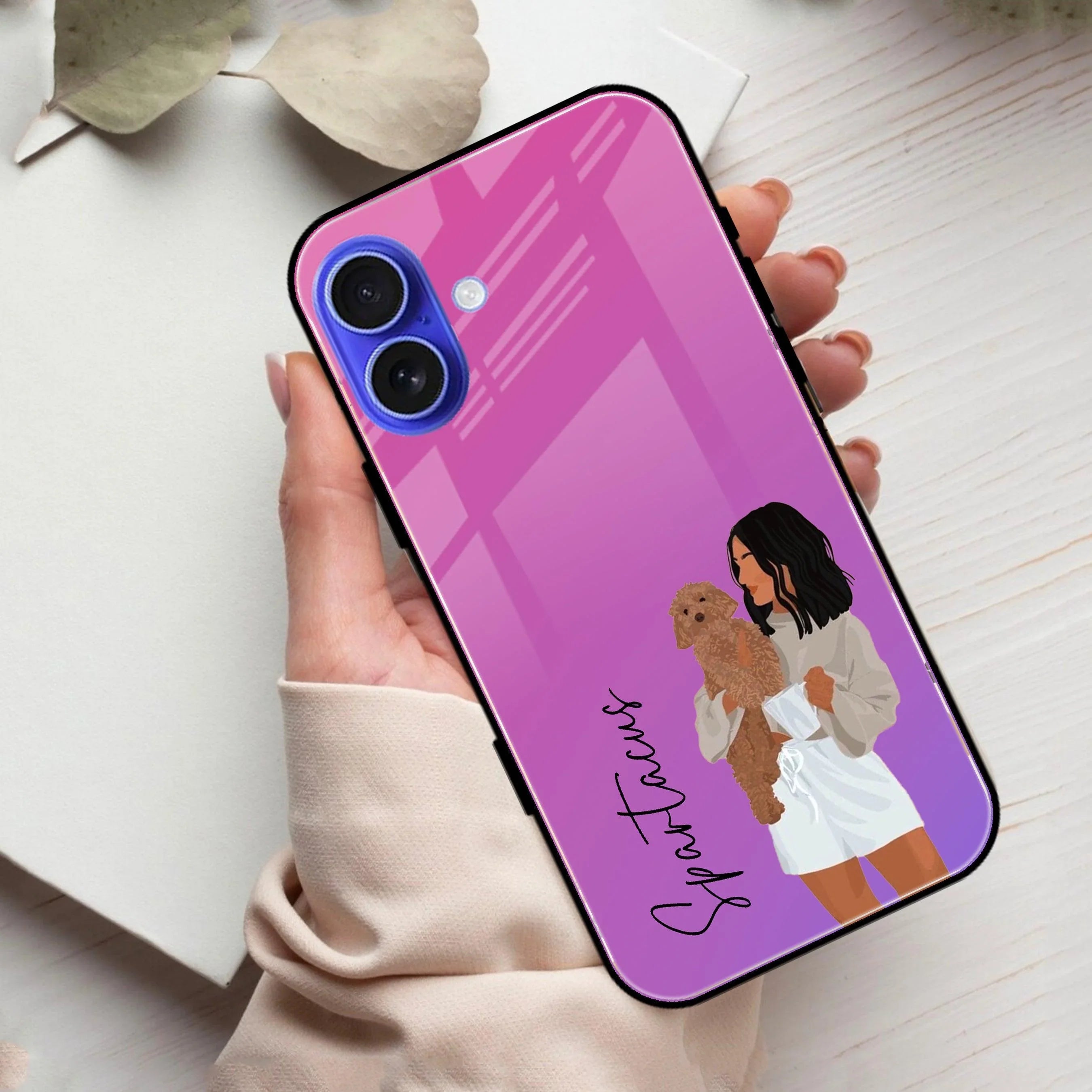 Customize Pet Name Glass Case For iPhone - ShopOnCliQ