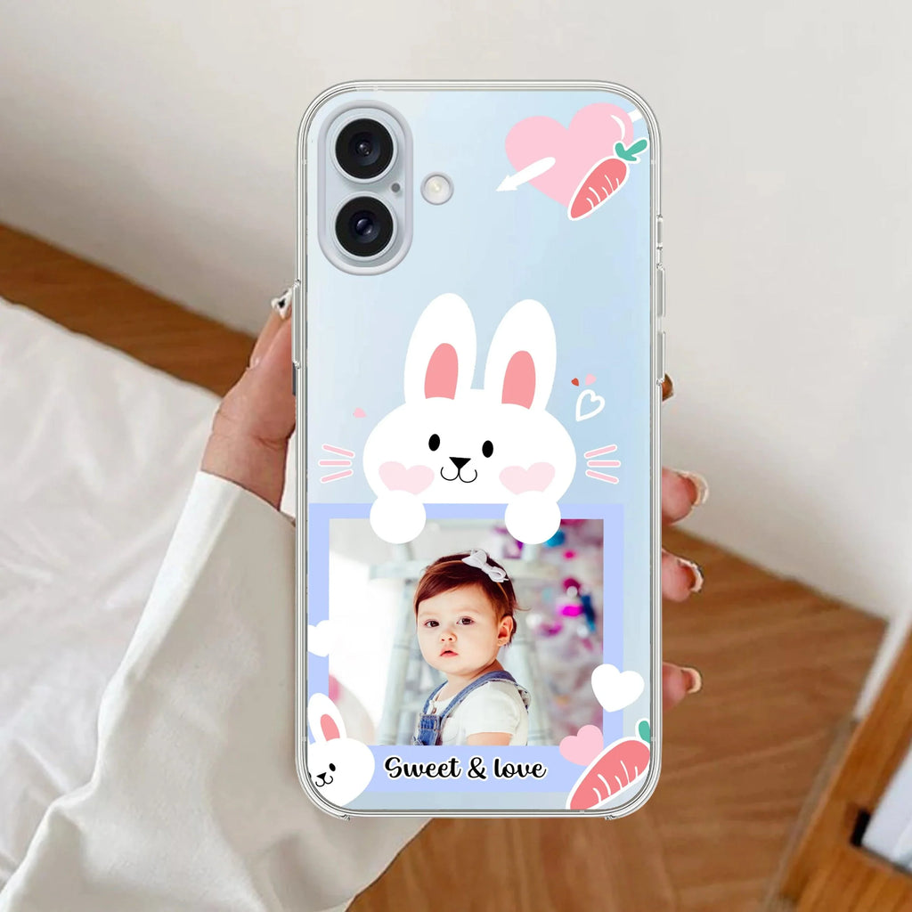 Customize Photo Anti Yellow Clear Case For iPhone 16 Plus
