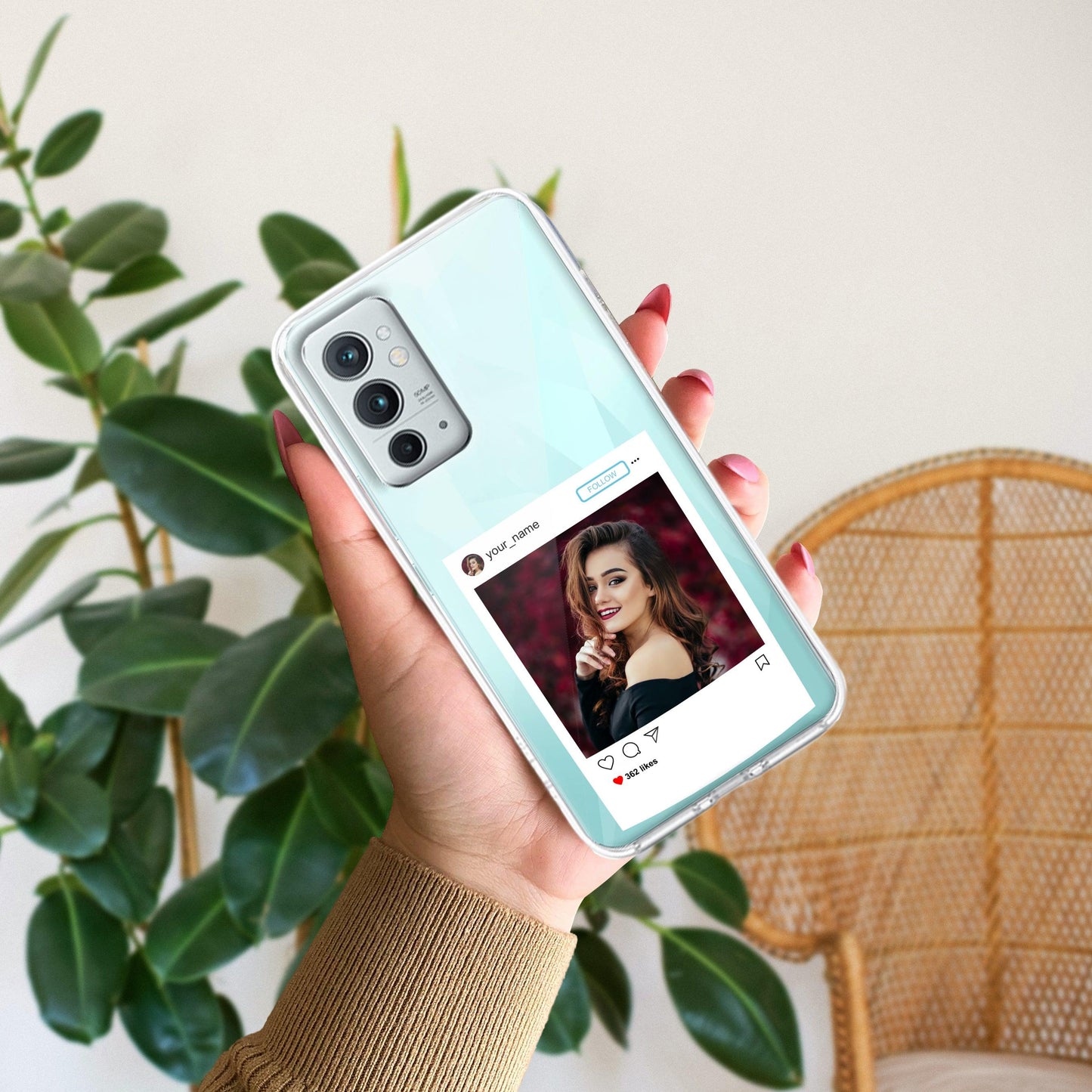 Customize Photo With Name Transparent Silicon Case For OnePlus