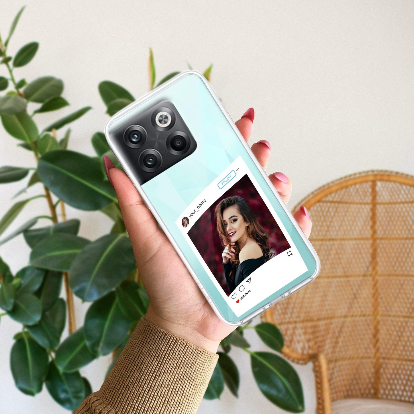 Customize Photo With Name Transparent Silicon Case For OnePlus