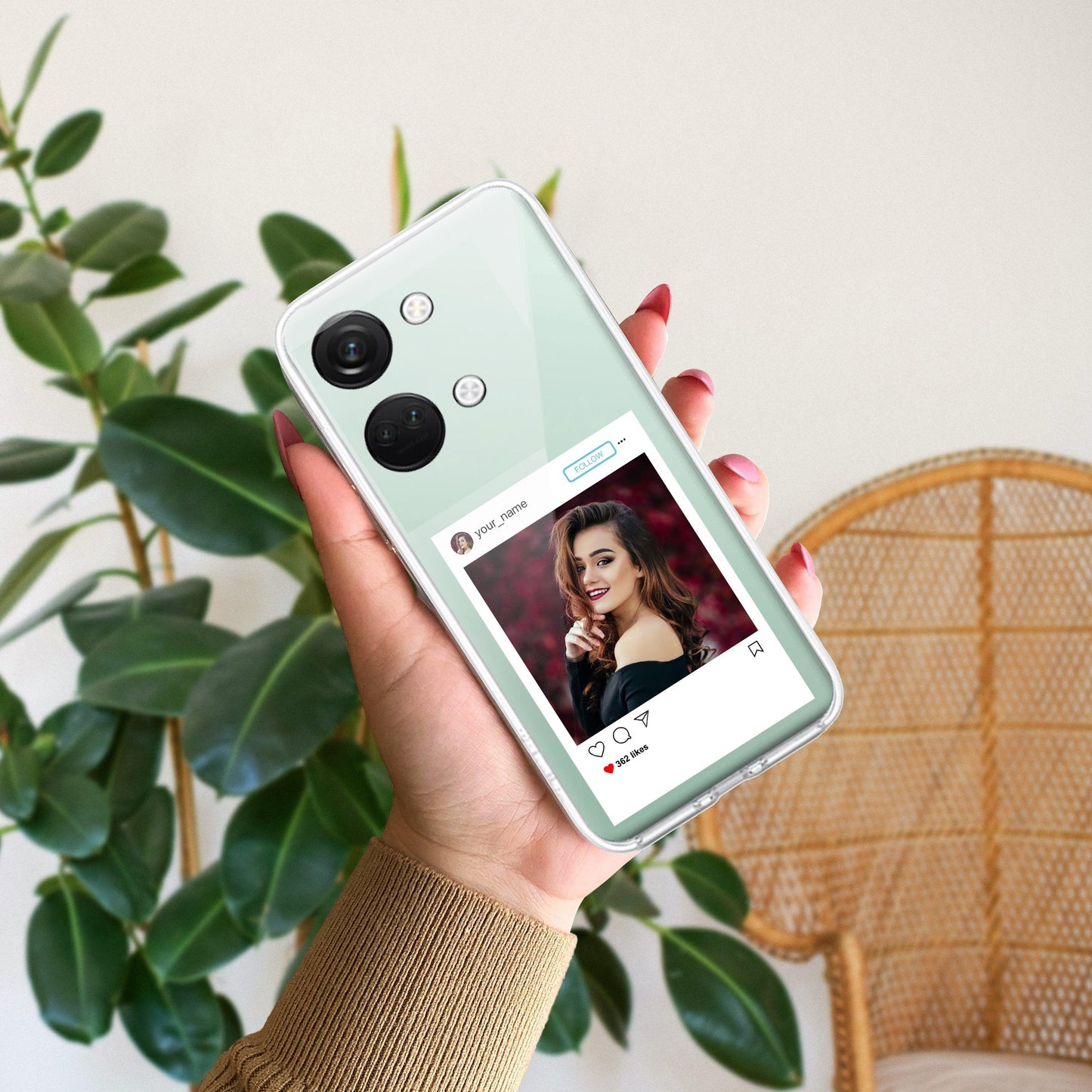 Customize Photo With Name Transparent Silicon Case For OnePlus