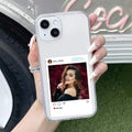 Customize Photo With Name  Transparent Silicon Case For iPhone 14 Plus