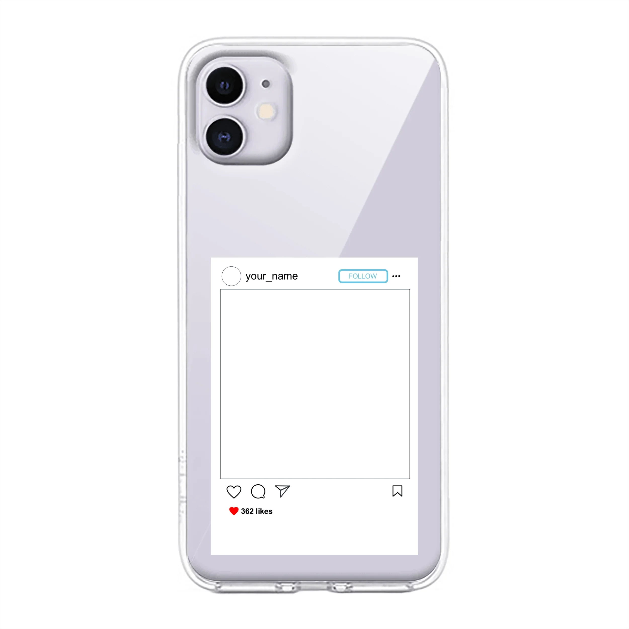 Customize Photo With Name  Transparent Silicon Case For iPhone 14