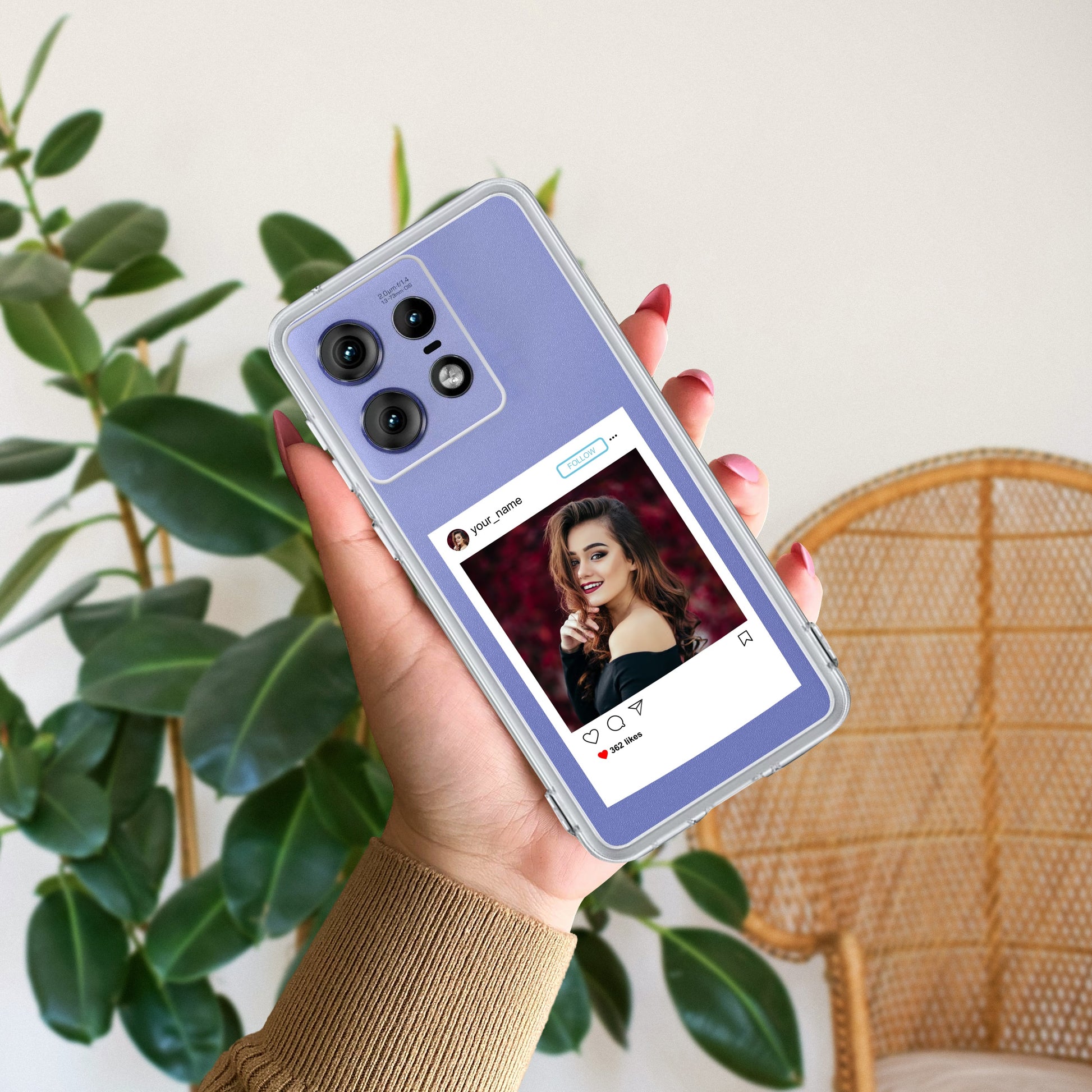 Customize Photo With Name Transparent Silicon Case For Motorola ShopOnCliQ