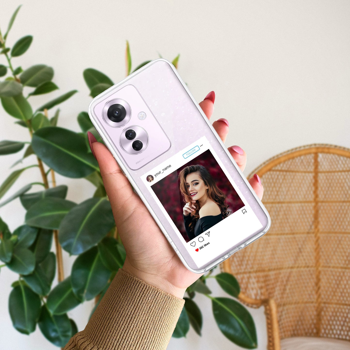 Customize Photo With Name Transparent Silicon Case For Oppo ShopOnCliQ