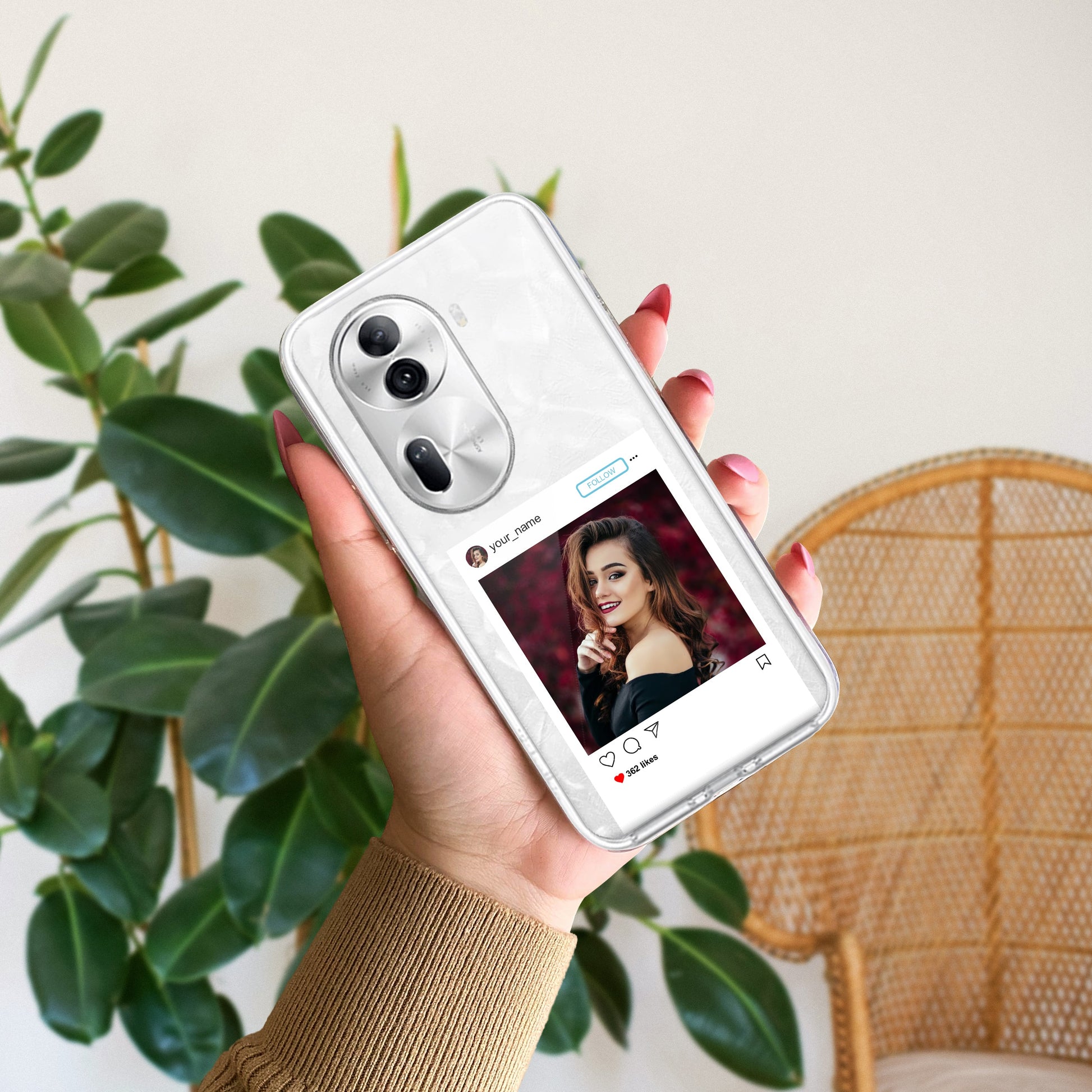 Customize Photo With Name Transparent Silicon Case For Oppo ShopOnCliQ