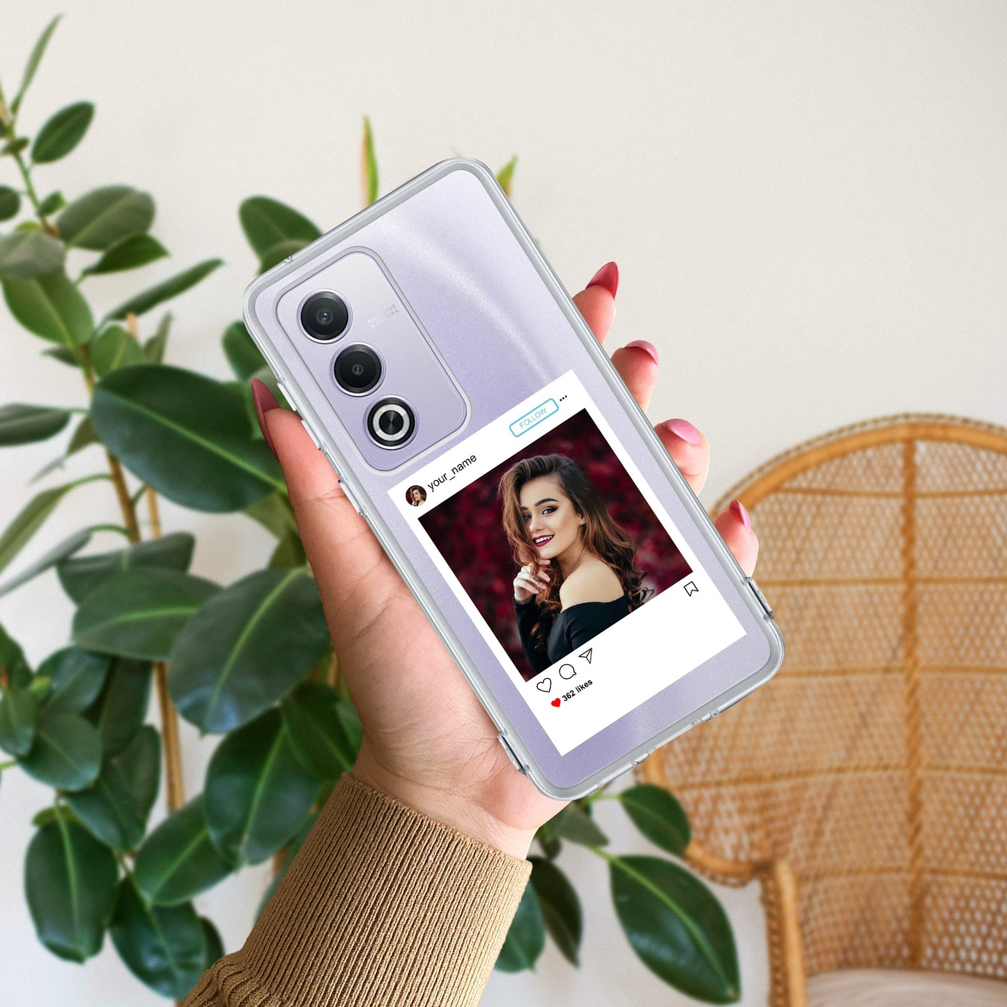 Customize Photo With Name Transparent Silicon Case For Oppo ShopOnCliQ