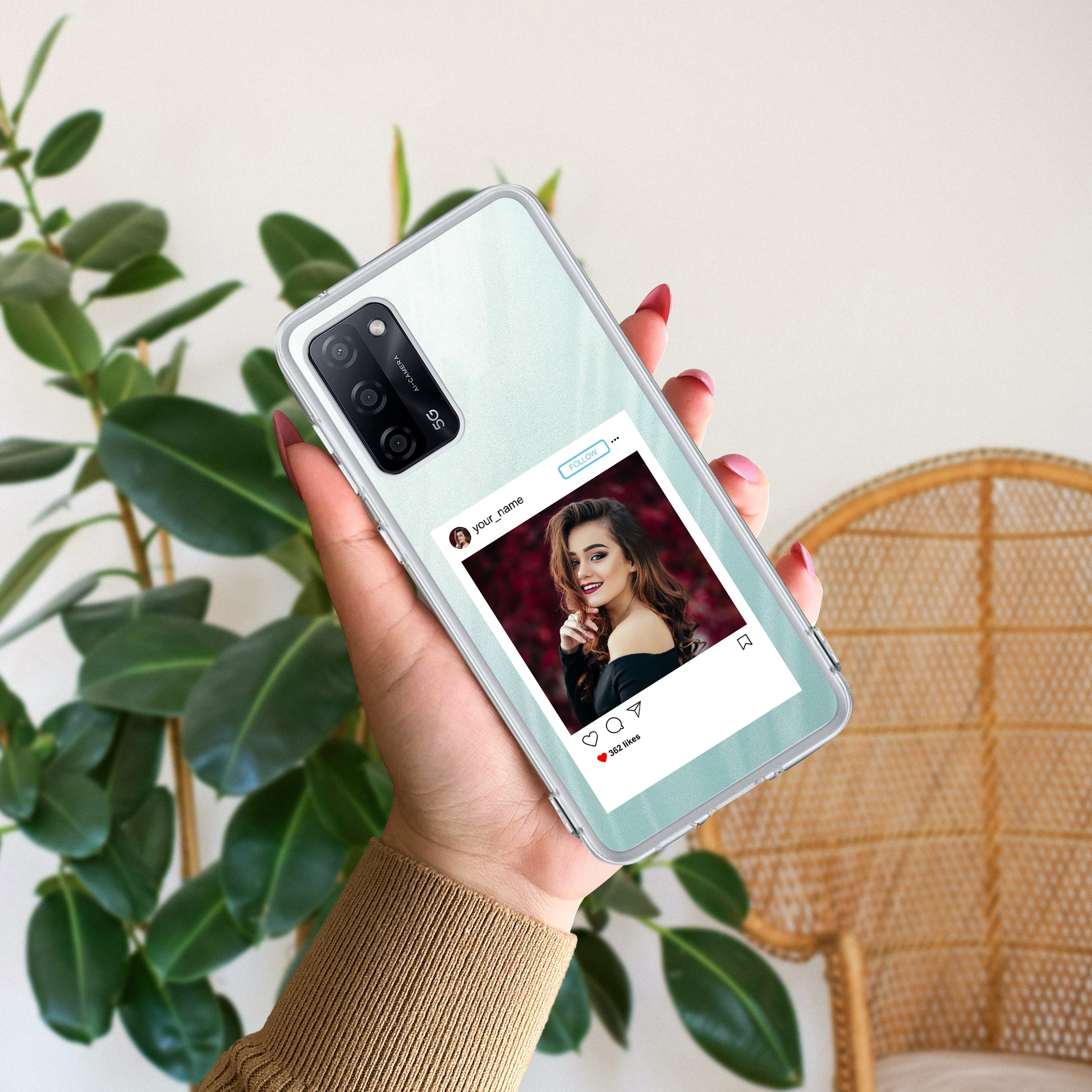 Customize Photo With Name Transparent Silicon Case For Oppo ShopOnCliQ